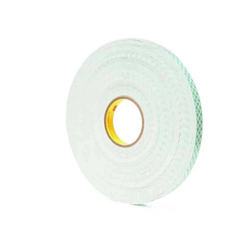 3M White Double Coated Polyurethane Foam Tape 19mm Width x 13.7m Length x 1.6mm Thickness, 34N/cm 3M 4016 19mm x 13,7m