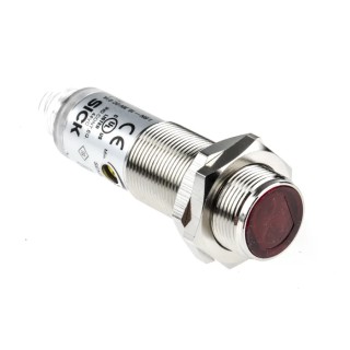 SICK Retroreflective Photoelectric Sensor, Barrel Style, Detection Range 50 mm to 7 m, PNP Output, IP67 VL180-2P42431