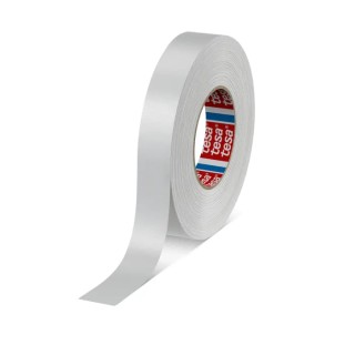 Tesa 4651 Acrylic Coated Cloth Duct Tape, 50 m Length x 25 mm Width, Natural Rubber Adhesive, White Finish 04651-00510-00
