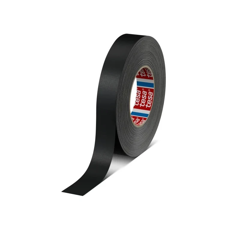 Tesa 4651 4651 Duct Tape, Cloth Tape, 50 m Length x 25 mm Width, Black, Acrylic Coated Finish, Rubber 04651-00505-00