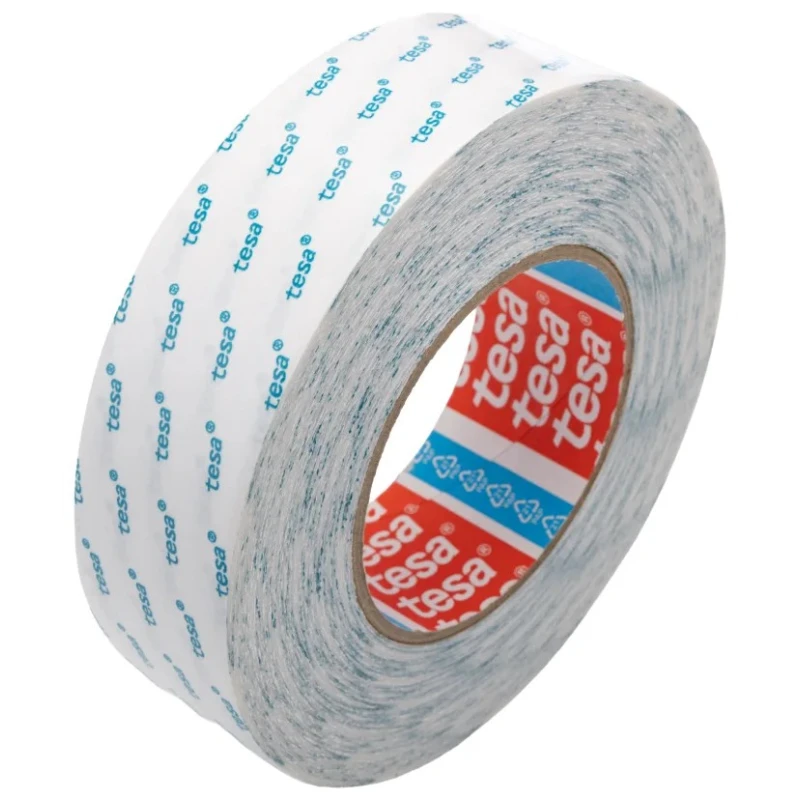 Tesa Translucent Double Sided Tape 38mm x 50m, Acrylic Adhesive, Non-Woven Backing, 8.1N/cm Adhesion, 9N/cm 04943-00007-04