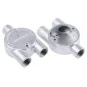 RS PRO Conduit Galvanised Conduit Fitting 20 mm Nominal Size Thread M4 Steel Silver 763-9194