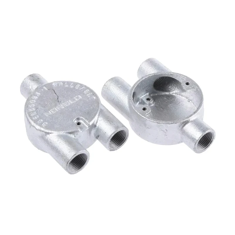 RS PRO Conduit Galvanised Conduit Fitting 20 mm Nominal Size Thread M4 Steel Silver 763-9194