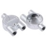 RS PRO Conduit Galvanised Conduit Fitting 20 mm Nominal Size Thread M4 Steel Silver 763-9194