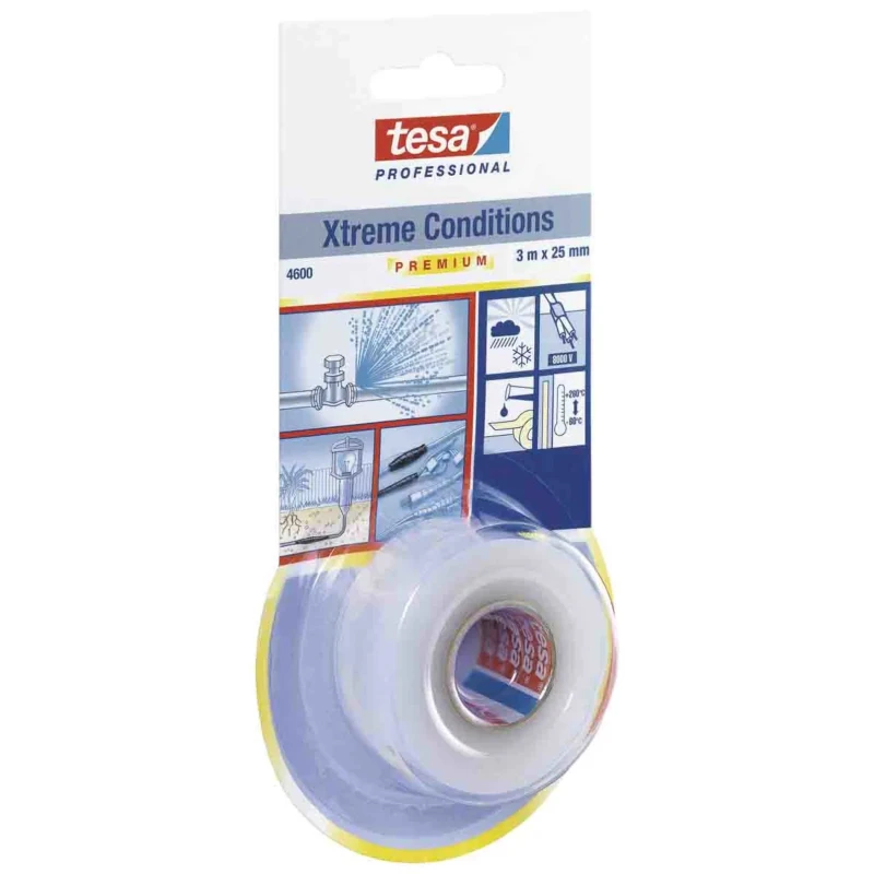 Tesa Transparent Self-Amalgamating Tape Silicone Rubber Backing 25mm x 3m 0.5mm Thickness 04600-00000-02
