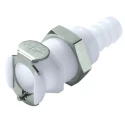 Colder Products Natural White Acetal Hose Connector 7.94 mm ID, Max Pressure 8.3 bar PLC160-05