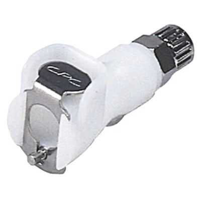 Colder Products Hose Connector 8 mm ID, Natural White Acetal Body, Male Connection, 8.3 Bar Maximum Operating PLC130-04