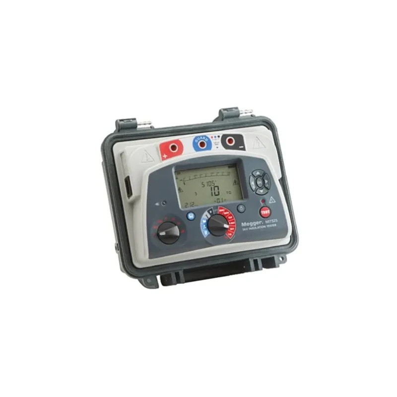 Megger Insulation Tester, LCD Display, 250 V Min Test Voltage, 5 kV Max Test Voltage, 10 TΩ Resistance, Lithium-ion MIT525