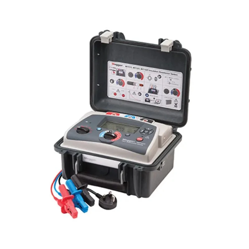 Megger Insulation Tester, LCD Display, 250 V Min Test Voltage, 5 kV Max Test Voltage, 10 TΩ Resistance, Lithium-ion MIT525