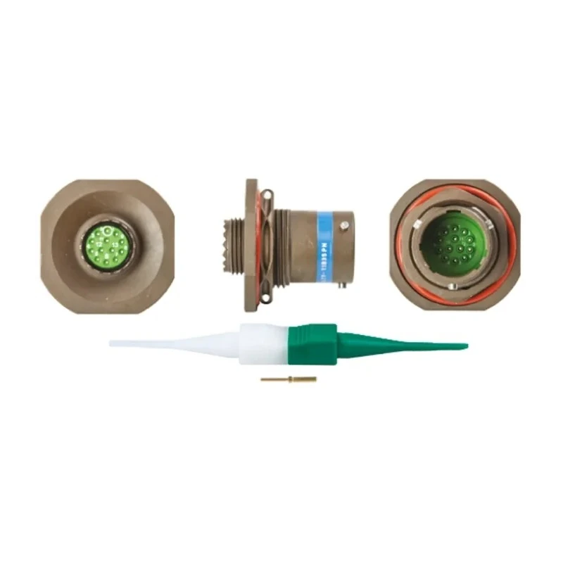 Souriau Sunbank by Eaton 13 Way Copper Alloy Straight Panel Mount MIL Spec Circular Connector 8LT711B35PN