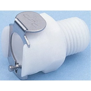 Colder Products Acetal Body Hose Connector Male Thread, 1/8 in NPT, 8.3 bar PMCD10-02