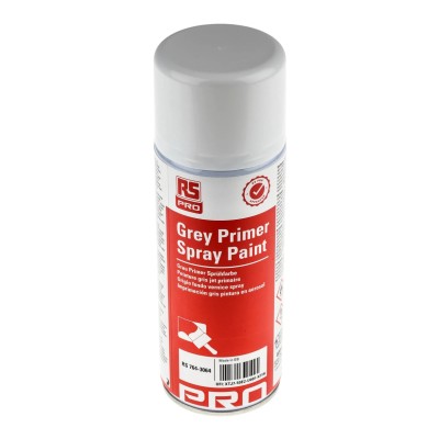 RS PRO 400 ml Grey Smooth Acrylic Primer Paint CE EN 374 EN 14387 EN 136 764-3064