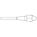 Weller Desoldering Nozzle for use with Desoldering iron DSX120/WXDP120/WXDV120, 2.5 mm Tip Width, 10.5 mm Length T0051325099