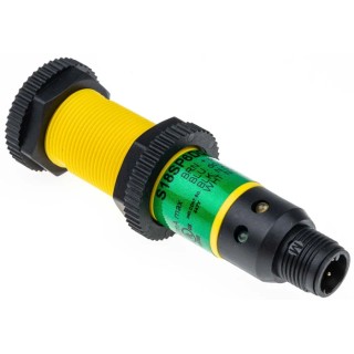 Banner Diffuse Photoelectric Sensor Barrel Sensor 0 to 100 mm Detection Range PNP Output IP69K S18SP6DQ