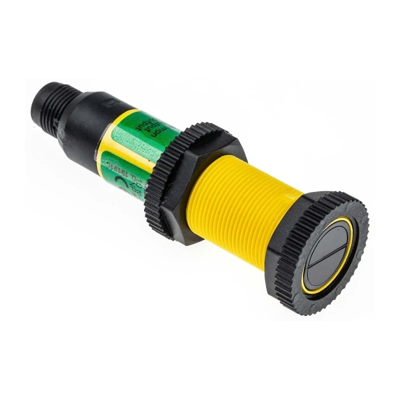 Banner Diffuse Photoelectric Sensor Barrel Sensor 0 to 100 mm Detection Range PNP Output IP69K S18SP6DQ
