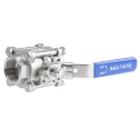 RS PRO Stainless Steel Threaded Full Port Ball Valve 1-1/2 in NPT, 69 bar, Stainless Steel Handle 764-4244