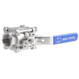 RS PRO Stainless Steel Threaded Full Port Ball Valve 1-1/2 in NPT, 69 bar, Stainless Steel Handle 764-4244