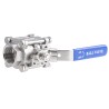 RS PRO Stainless Steel Threaded Full Port Ball Valve 1-1/2 in NPT, 69 bar, Stainless Steel Handle 764-4244