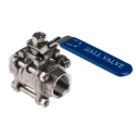 RS PRO Stainless Steel Threaded 2-Way Ball Valve BSPP 1 in, 69 bar Operating Pressure, ASTM A351-CF8M Body Material A351-CF8M