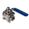 RS PRO Stainless Steel Threaded 2-Way Ball Valve BSPP 1 in, 69 bar Operating Pressure, ASTM A351-CF8M Body Material A351-CF8M