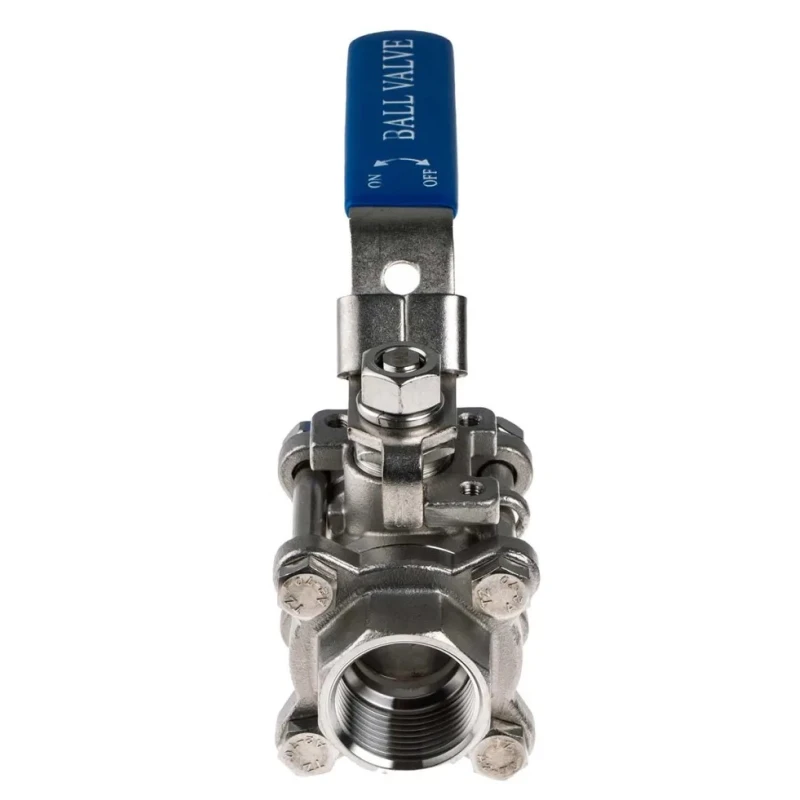RS PRO Stainless Steel Threaded 2-Way Ball Valve BSPP 1 in, 69 bar Operating Pressure, ASTM A351-CF8M Body Material A351-CF8M