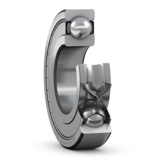 SKF Single Row Deep Groove Ball Bearing 55 mm ID, 100 mm OD, Shielded, 7000 RPM 6211-2Z