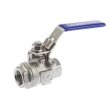 RS PRO Stainless Steel Threaded 2-Way Ball Valve BSPP 1/2 Inch, 69 bar Max Pressure A351-CF8M