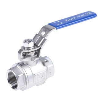 RS PRO Stainless Steel Threaded 2-Way Ball Valve BSPP 1 in, 69 bar Maximum Pressure A351-CF8M