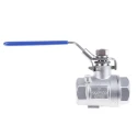 RS PRO Stainless Steel Threaded 2-Way Ball Valve BSPP 1 in, 69 bar Maximum Pressure A351-CF8M