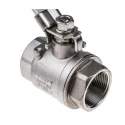 RS PRO Stainless Steel Threaded Full Port Ball Valve 1-1/4 Inch BSPP 69 Bar A351-CF8M