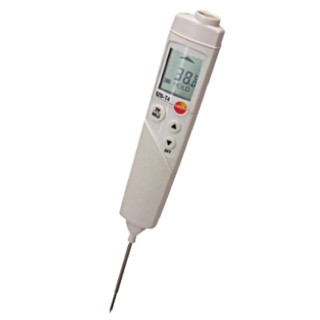 Testo 826-T4 Infrared Thermometer, -50 °C to 300 °C Measurement Range, ±1.5°C Accuracy, Adjustable Emissivity 0563 8284