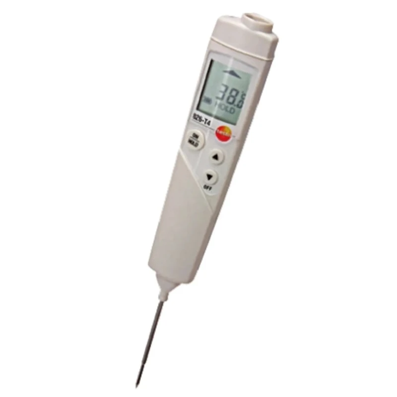 Testo 826-T4 Infrared Thermometer, -50 °C to 300 °C Measurement Range, ±1.5°C Accuracy, Adjustable Emissivity 0563 8284