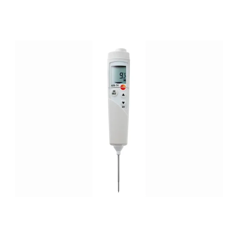 Testo 826-T4 Infrared Thermometer, -50 °C to 300 °C Measurement Range, ±1.5°C Accuracy, Adjustable Emissivity 0563 8284