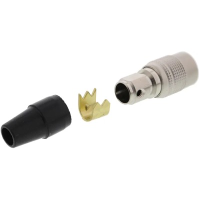 Hirose Miniature Circular Connector, 6 Contacts, Cable Mount Socket, Female, 100V, 2A, Push Pull, Brass HR10A-7P-6SC(73)