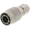 Hirose Miniature Circular Connector, 6 Contacts, Cable Mount Socket, Female, 100V, 2A, Push Pull, Brass HR10A-7P-6SC(73)
