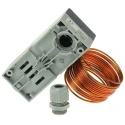 Jumo Capillary Thermostat Wall Mount 1P 16 A 230 V AC, +15 °C Max frostTHERM-AT/-DR 604100/20-5-140-3000-0-40/000