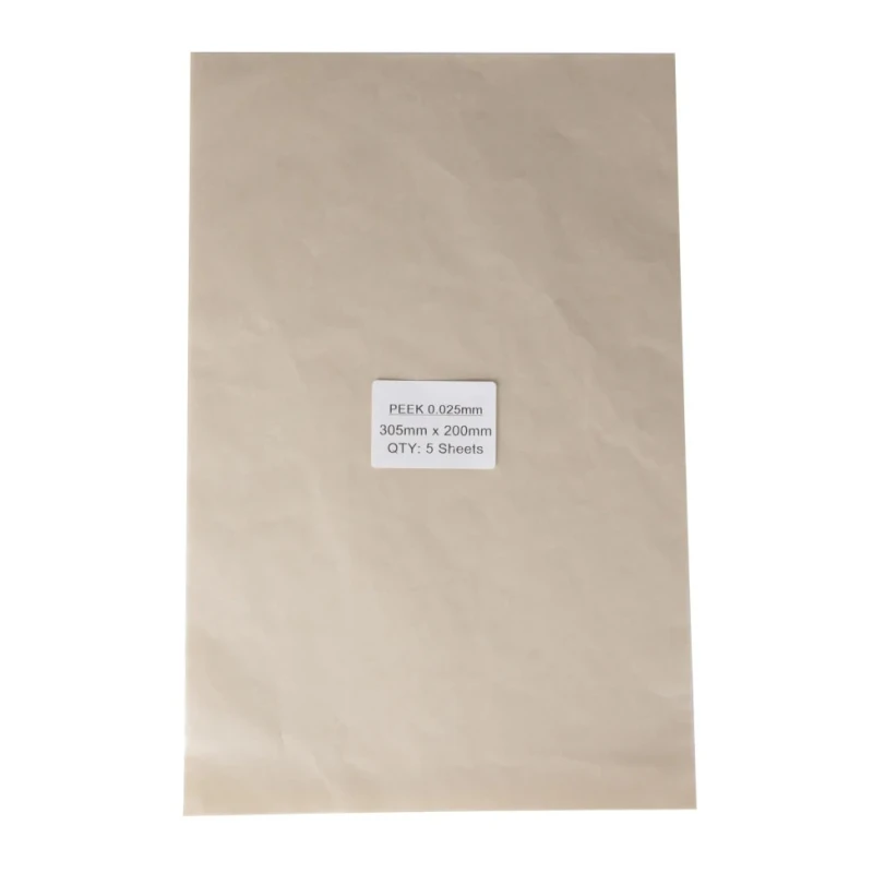 RS PRO Polyetheretherketone Plastic Film 200 mm x 305 mm x 0.025 mm 764-8719