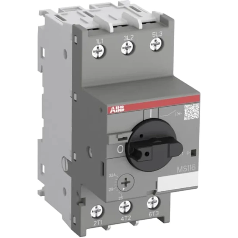 ABB Motor Protection Circuit Breaker MS116 Series 16A, 20 A Current Rating, 690V AC, 3 Poles, IP20 Protection MS116
