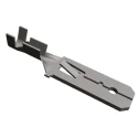 TE Connectivity Uninsulated Black Male Spade Connector Crimp 6.35 x 0.8 mm Tab Size 22 AWG to 17 293041-2