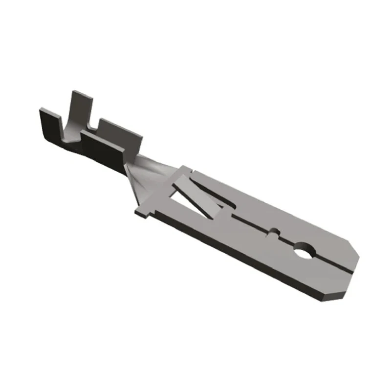 TE Connectivity Uninsulated Black Male Spade Connector Crimp 6.35 x 0.8 mm Tab Size 22 AWG to 17 293041-2