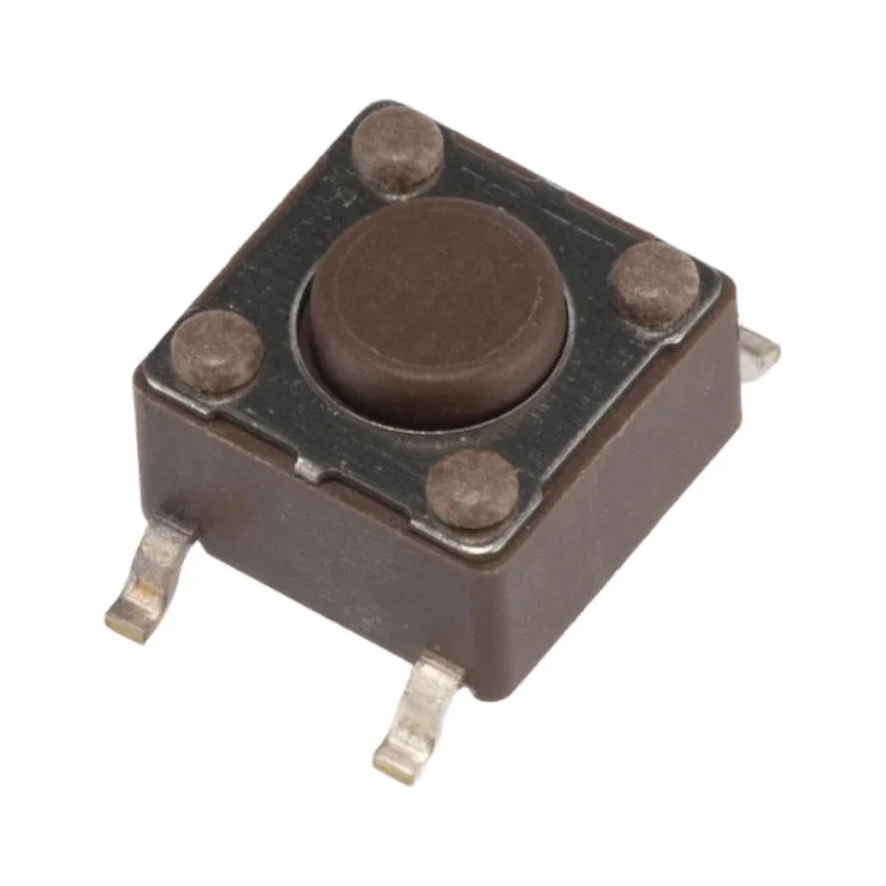 APEM Brown Tactile Switch Stem 4.3 mm SPST 50mA 12 V dc Surface DTSM61NV