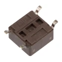 APEM Brown Tactile Switch Stem 4.3 mm SPST 50mA 12 V dc Surface DTSM61NV