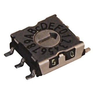 Hartmann Slotted Spindle Rotary Coded DIP Switch Surface Mount Through Hole P25SMT103