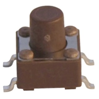 APEM Brown Tactile Switch Stem, 7 mm, SPST 50mA 12 V dc, Surface DTSM63NV