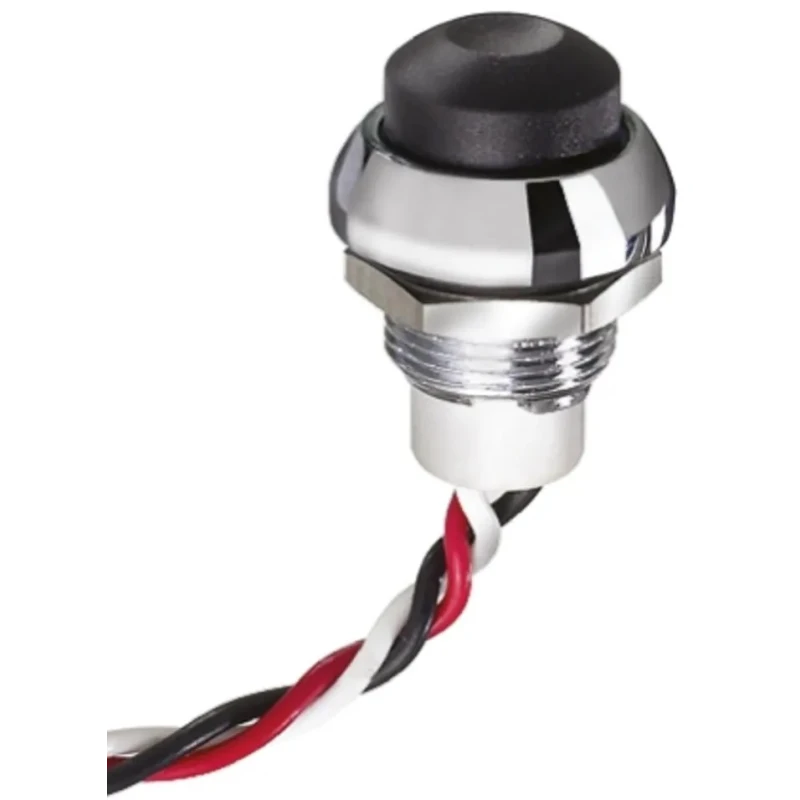 APEM IP67 Hall Effect Push Button Switch Linear Momentary Plunger Pre-Wired 4.5V-24V 5mA-50mA Operating Temp -40°C to 85°C 