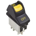 APEM DPST On-On On-On Rocker Switch Panel Nylon Housing Black Yellow Actuator KL462AKXA125N01025