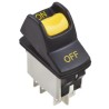 APEM DPST On-On On-On Rocker Switch Panel Nylon Housing Black Yellow Actuator KL462AKXA125N01025