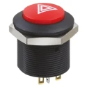 Apem FP Series Illuminated Latching Push Button Switch, DPDT, Red LED, Panel Mount, 24.2 mm Cutout, 12 V dc FPAR1D1462C1113