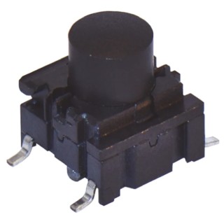 MEC IP67 Black Tactile Switch Cap SPST 50mA 24V dc Surface Mount IP67 Rated 