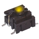 MEC IP67 Yellow Tactile Switch Cap SPST 50mA 24V DC Surface Mount 5 g Series 